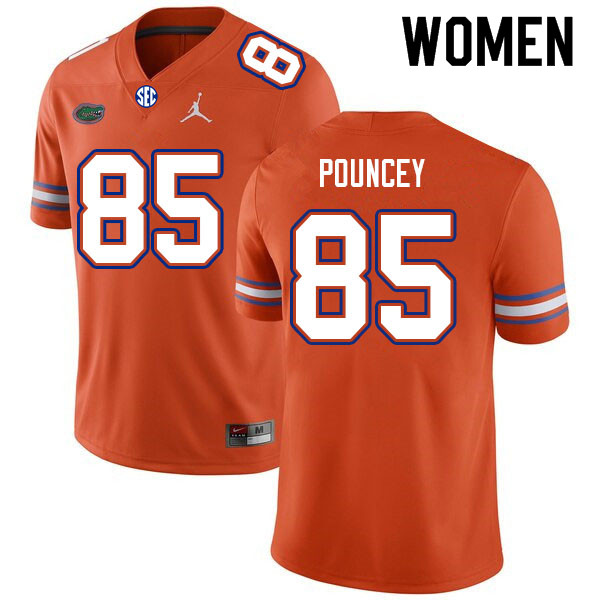 Women #85 Jordan Pouncey Florida Gators College Football Jerseys Sale-Orange